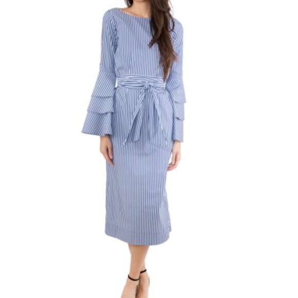 Ann Mashburn Dresses & Skirts - Ann Mashburn Triple Bell Sleeve Poplin Dress